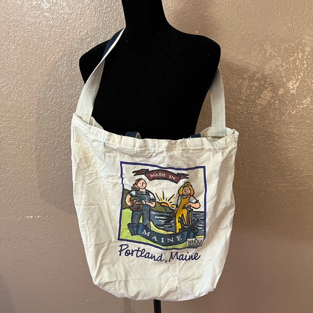 Good Foods Portland Maine Tote bag Canvas crossbody